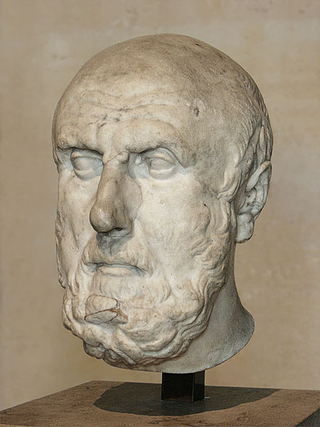 A bust of Chrysippus. You’d never guess this sourpuss died laughing. (Photo: Sting/goo.gl/TVGP4f)